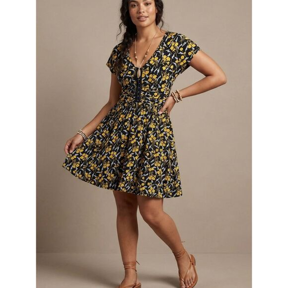 Anthropologie Dresses & Skirts - Maeve Anthropologie Floral Fit & Flare Dress Bohemian Cottagecore Festival XS